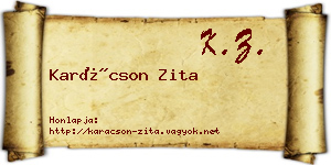 Karácson Zita névjegykártya
